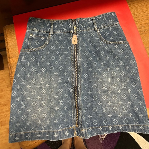 Louis Vuitton Monogram Denim Skirt - Picture 1 of 1